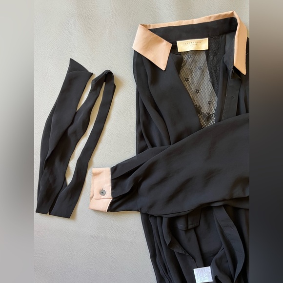 Ssemienne Sheer Black Button Down - Picture 5 of 10
